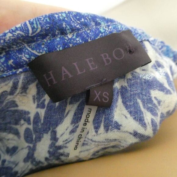 Hale Bob Iliana Off the Shoulder Printed Top Blouse Boho Floral Crochet NEW NWT - Picture 9 of 12